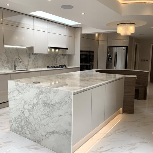 Installation d'une impressionnante Cuisine Italienne à la Gaude avec son  beau Plan de travail en Dekton Bergen 🤩